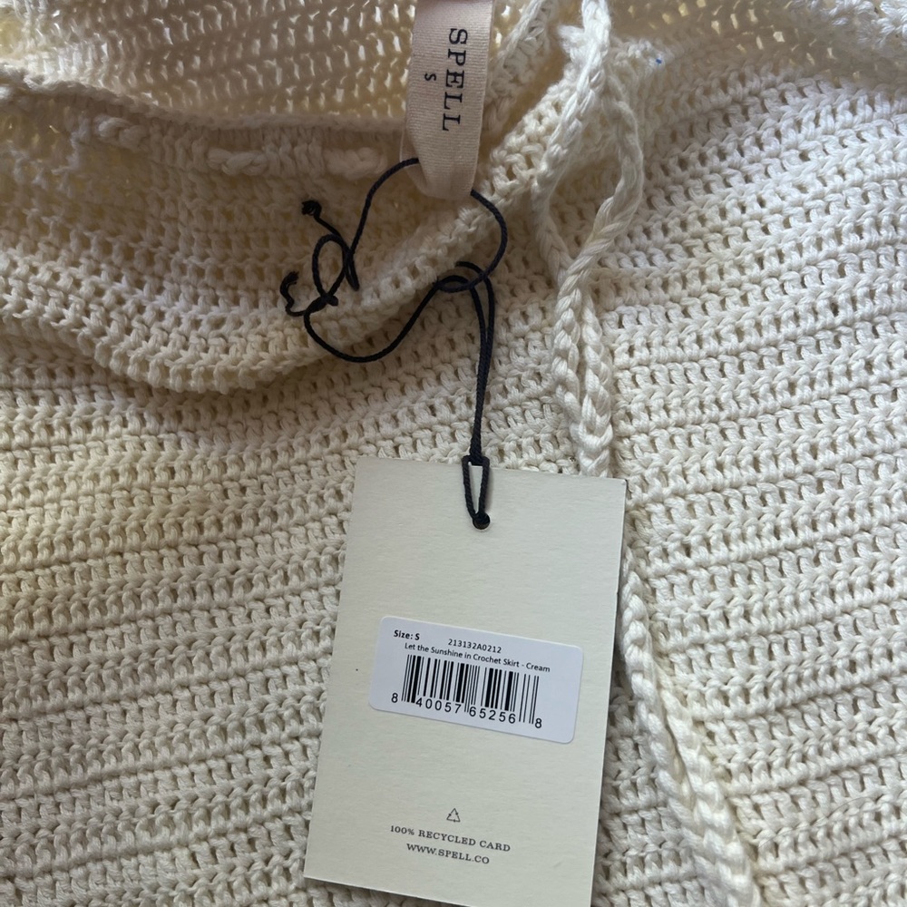 Spell & The Gypsy Collective - Let the Sunshine Out Crochet cream skirt S